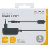 AC adapteris DELTACO 100-240V AC 50/60Hz to 12V DC, 1A, 1.5m, juodas / PS12-10B