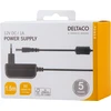 AC adapteris DELTACO 100-240V AC 50/60Hz to 12V DC, 1A, 1.5m, juodas / PS12-10B