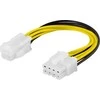 Adapterio kabelis DELTACO 4 kontaktų, ATX12V iki 8 kontaktų EPS12V / SSI-44