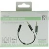 Adapteris DELTACO 3.5mm 4pin F - 2x3.5mm 3pin M, 0.1m, juodas lankstus / AUD-202