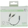 Adapteris DELTACO 3.5mm F - 2xRCA M, 0.1m, juodas lankstus / AUD-204