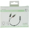 Adapteris DELTACO 3.5mm F - 2xRCA M, 0.1m, juodas lankstus / AUD-204