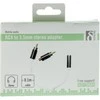 Adapteris DELTACO 3.5mm F - 2xRCA M, 0.1m, baltas lankstus / AUD-210