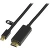 Adapteriai DELTACO mini DisplayPort / HDMI, 2m, juodas / DP-HDMI204