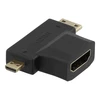Adapteris DELTACO HDMI-M/miniHDMI-F/microHDMI-F/HDMI-22G