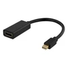 Adapteris DELTACO HDMI - miniDisplayPort, 4K UHD 60Hz, 0.2m, juodas / R00110024