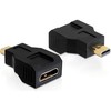 Delock Adapteris DELTACO micro HDMI-M - mini HDMI-F / HDMI-26