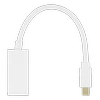 Adapteriai DELTACO Mini DP prie HDMI, 4K 60Hz, 0.2m, baltas / DP-HDMI46