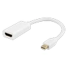 Adapteriai DELTACO Mini DP prie HDMI, 4K 60Hz, 0.2m, baltas / DP-HDMI46