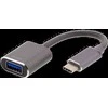 DELTACO USB-C 3.1 Gen 1 to USB-A OTG Adapteris, aliuminis, pilkas / USBC-1279