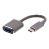DELTACO USB-C 3.1 Gen 1 to USB-A OTG Adapteris, aliuminis, pilkas / USBC-1279