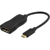 DELTACO Adapteris USB 3.1 DP - USBC male - DisplayPort 19 kontaktų lizdas, 4K , juodas / USBC-DP