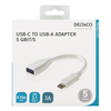 Adapteris DELTACO USB 3.1 C tipo - A tipo, Gen 1, baltas / USBC-1205