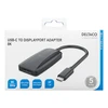 Adapteriai DELTACO USB-C - DP, USB-C ha, DP ho, 7680x4320 30Hz, 1.8m, juodas / USBC-DP8K