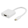 Adapteriai DELTACO USB-C į HDMI, 4096x2160 30Hz, baltas / USBC-HDMI7