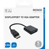 Adapteris DELTACO VGA - DisplayPort, 1080p 60Hz, 0.2m, juodas / DP-VGA7-K / R00110027