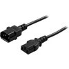 DELTACO ilgintuvas, tiesus IEC 60320 C14 tiesiam IEC 60320 C13, max 250V / 10A, 1m juodas / DEL-112