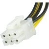Adapteris kabelis DELTACO 2x4 pin, 6-pin PCI-Express, 0.25m / SSI-45