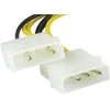 Adapteris kabelis DELTACO 2x4 pin, 6-pin PCI-Express, 0.25m / SSI-45