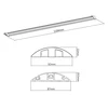 Aliuminis kabelių dangtelis DELTACO OFFICE 1104 x 92 mm, sidabrinis / DELO-0205