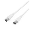 Antenos kabelis DELTACO 75 omų, ferito šerdys, paauksuotos jungtys, 10 m, baltas / AN-110-K / 00150005