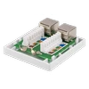 Apsaugoto tinklo lizdas,UTP 2xRJ45, Cat6 DELTACO baltas / VR-218