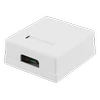 Apsaugoto tinklo lizdas,UTP 2xRJ45, Cat6 DELTACO baltas / VR-218