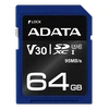 Atminties kortelė A-DATA Premier Pro SDXC, UHS-I U3 Class 10, 64GB, mėlyna / ADATA-338