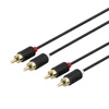 Audio kabelis DELTACO 2xRCA, paauksuotos jungtys, 2m, juodas / MM-110-K / R00170002