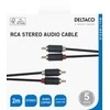 Audio kabelis DELTACO 2xRCA, paauksuotos jungtys, 2m, juodas / MM-110-K / R00170002