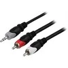 Audio kabelis DELTACO 3.5mm - 2xRCA 1.0m / MM-139