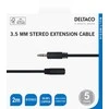 Audio kabelis DELTACO 3.5mm, paauksuotos jungtys, 2m, juodas / MM-160-K / R00180012