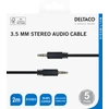 Audio kabelis DELTACO 3.5mm, paauksuotos jungtys, 2m, juodas / R00180008