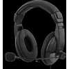 DELTACO USB stereo ausinės, 40 mm, 32 omų, 20Hz-20kHz, 96dB ± 3dB, juodos / HL-57
