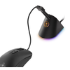Pelės laido laikiklis DELTACO GAMING RGB ištraukiamas laikiklis, tinka visoms laidinėms pelėms, juodas / GAM-044-RGB