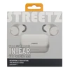 Ausinės STREETZ True Belaidės, Bluetooth 5, įkrovimo dėklas 500 mAh, baltos / TWS-111
