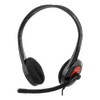 Bikuva.lt Ausinės su mikrofonu DELTACO, 20Hz-20kHz, 32Ω, 3.5mm 4-pin, 1.8m, juodos/raudonos / HL-108