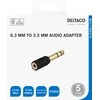 Ausinių adapteris DELTACO 3,5 mm female- 6,3 mm male, juodas / AD-1-K / R00180001