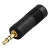 Ausinių adapteris DELTACO 6.3mm female - 3.5mm male, juodas / AD-2-K / R00180002