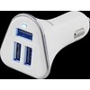 Auto įkroviklis DELTACO 5,2A, 3xUSB, baltas/sidabrinis / USB-CAR102