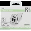 Auto įkroviklis DELTACO 5,2A, 3xUSB, baltas/sidabrinis / USB-CAR102