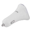 Auto įkroviklis DELTACO 5,2A, 3xUSB, baltas/sidabrinis / USB-CAR102