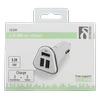 Auto įkroviklis DELTACO 5,2A, 3xUSB, baltas/sidabrinis / USB-CAR102