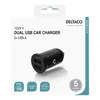 Automobilinis įkroviklis DELTACO 12/24 V USB su dviem USB-A jungtimis, 24 W, juodas USB-CAR127