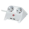 Brennenstuhl ilgiklis su 2xUSB įkroviklio 1,8 m laidu. 2 krypčių baltas 1153520222 / GT-634