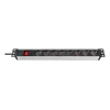 Brennenstuhl Premium-Line Technic Aliuminis, 8xCEE 7/4, 1xCEE 7/7, 19 "1U, 2m, juodas / sidabras1390007018 / GT-650