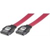 Cable DELTACO, SATA/SAS, locking clips, straight-straight, 0.5m / SATA-05D