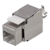 Cat6" ekranuotas "Keystone" lizdas, LSA / 110 jungtis, plastikinis, 180 DELTACO balta/metalo / MD-119