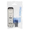 Cat6" ekranuotas "Keystone" lizdas, LSA / 110 jungtis, plastikinis, 180 DELTACO balta/metalo / MD-119