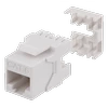 Cat6 "Keystone" jungtis, LSA / 110 jungtis, plastikinis, 180 DELTACO baltas / MD-118